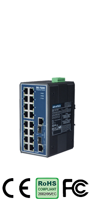 EKI-7626CI 16+2G Combo Port Gigabit Unmanaged Industrial Ethernet Switch
