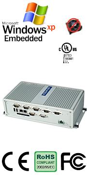ARK-3360F Intel® Atom N450/D510 High Value Fanless Embedded Box PC with 3 GigaLAN and Isolated COM Ports