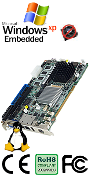 PCI-7031 Intel® Atom N450/D510 PCI Half-size SBC with Onboard DDR2/VGA/LVDS/ Dual GbE/SATA/COM