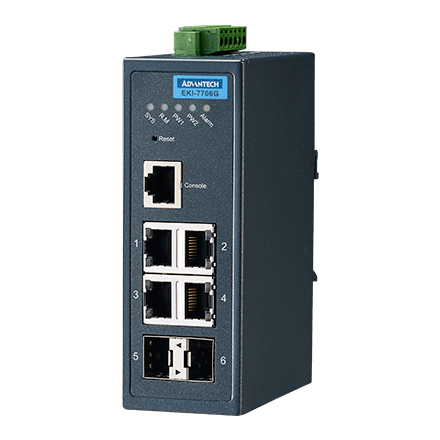 EKI-7706G-2F 4GE+2G SFP Managed Ethernet Switch