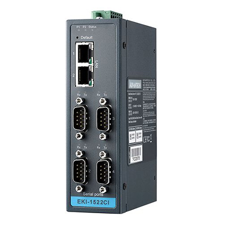 EKI-1522CI 2-port RS-422/485 Serial Device Server - Isolation, Wide Temperature