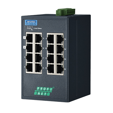 EKI-5526I-PN 16FE Managed Ethernet Switch support PROFINET, -40~75°C