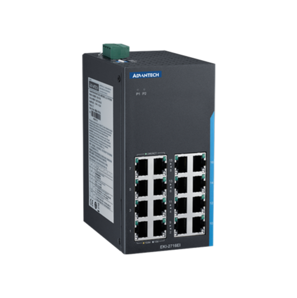 EKI-2716EI 16-port Fast Ethernet Unmanaged Switch