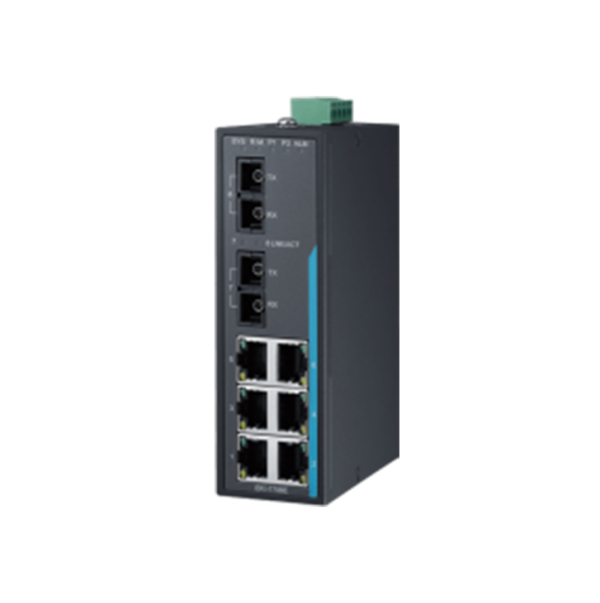EKI-7708E-2SI 6FE+2x100M Single-Mode SC Fiber Port Industrial Managed Ethernet Switch